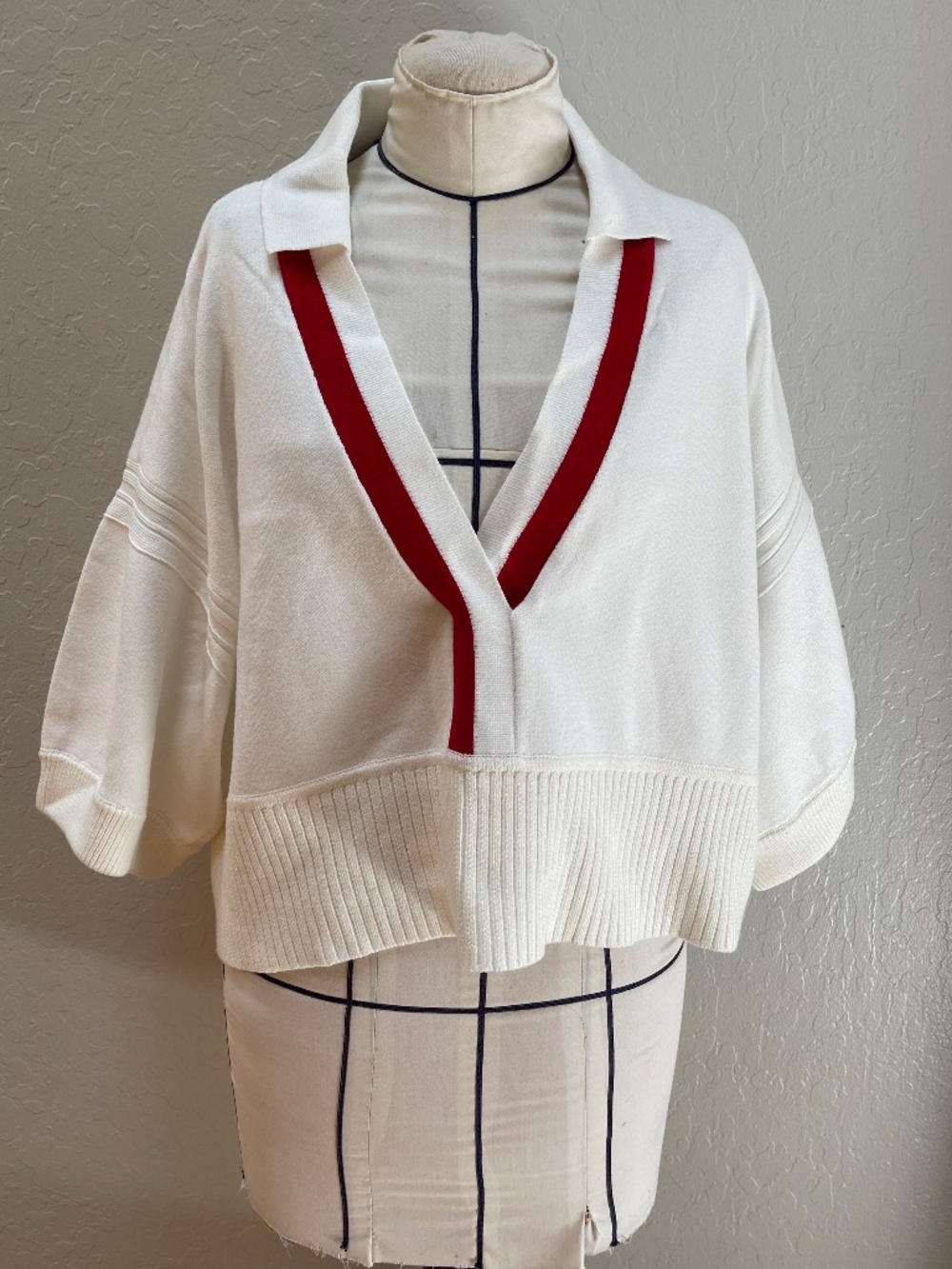 Maeve Sporty Collared Sweater Size L NWT